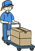 不用品の回収作業